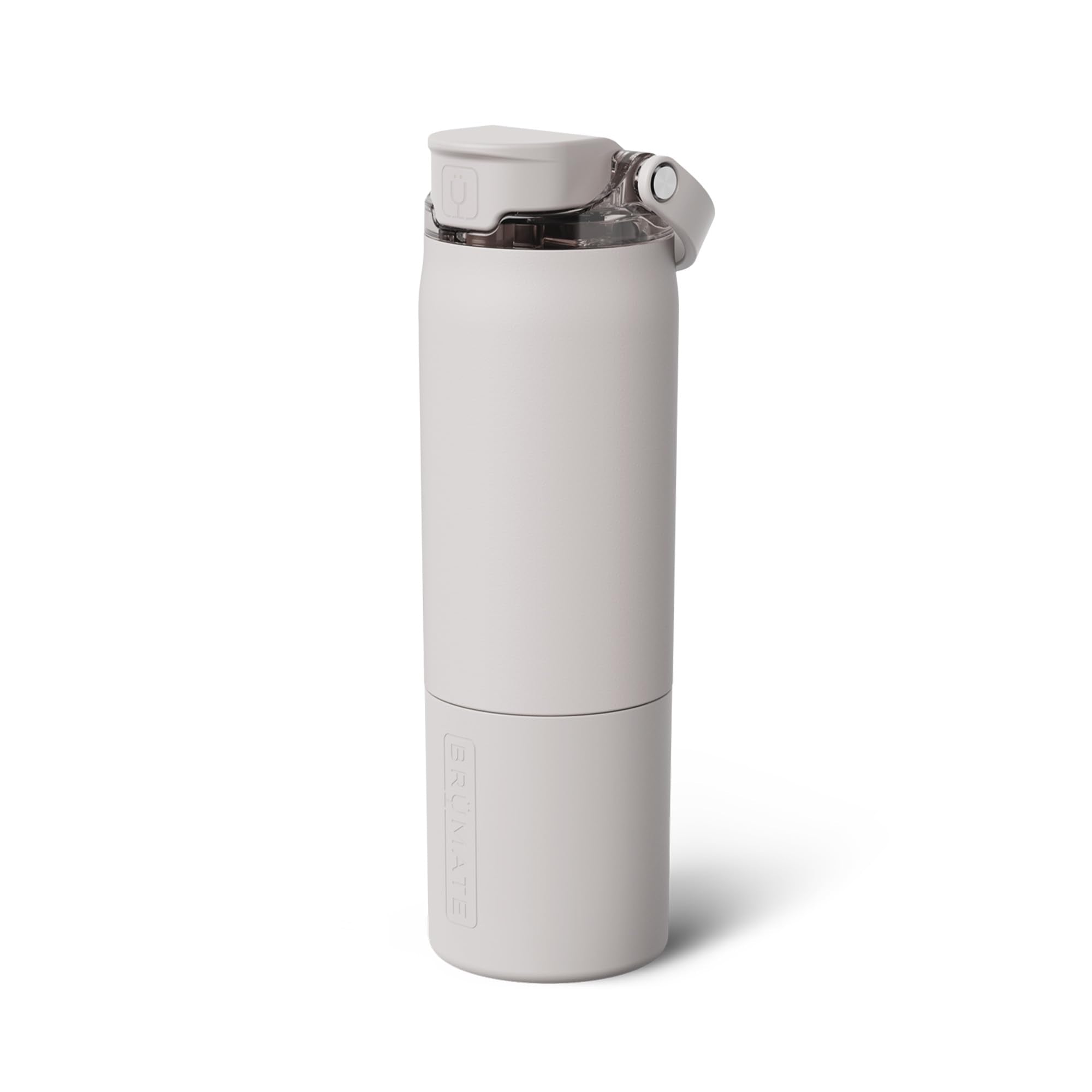 BrüMate Rise 25oz Water Bottle With 100% Leakproof Covered Silicone Straw | Insulated Stainless Steel Water Bottle | Cup-Holder Friendly | Fast Flow | Soft Sip Silicone Spout | BPA-Free (Dark Aura)