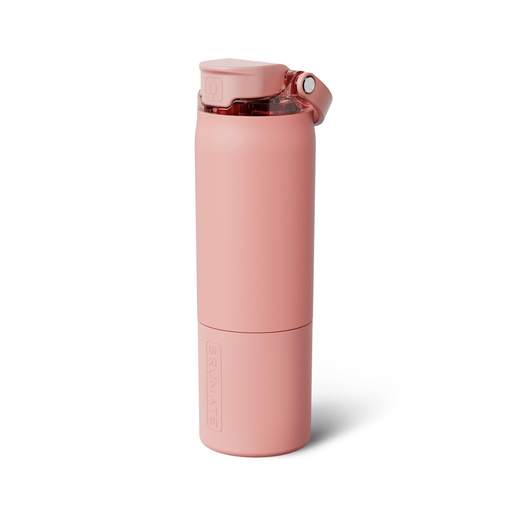BrüMate Rise 25oz Water Bottle With 100% Leakproof Covered Silicone Straw | Insulated Stainless Steel Water Bottle | Cup-Holder Friendly | Fast Flow | Soft Sip Silicone Spout | BPA-Free (Dune)