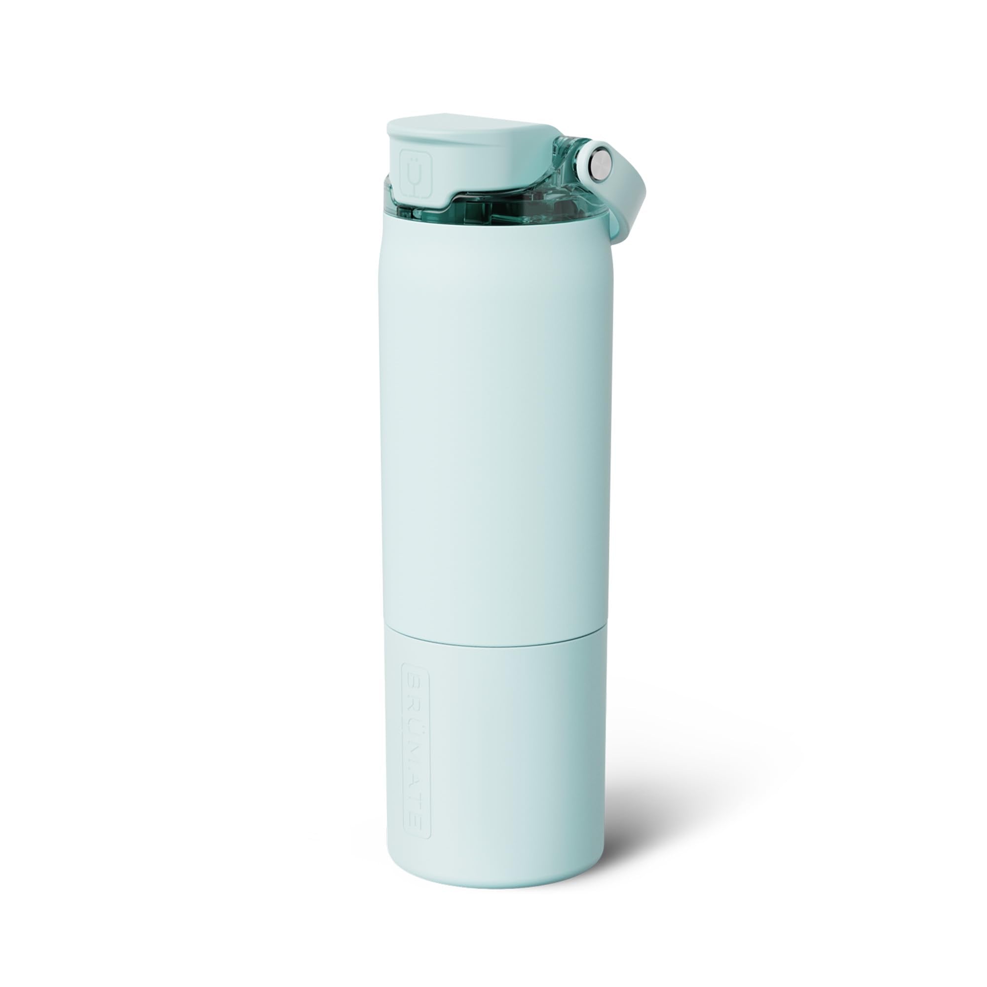 BrüMate Rise 25oz Water Bottle With 100% Leakproof Covered Silicone Straw | Insulated Stainless Steel Water Bottle | Cup-Holder Friendly | Fast Flow | Soft Sip Silicone Spout | BPA-Free (Dark Aura)