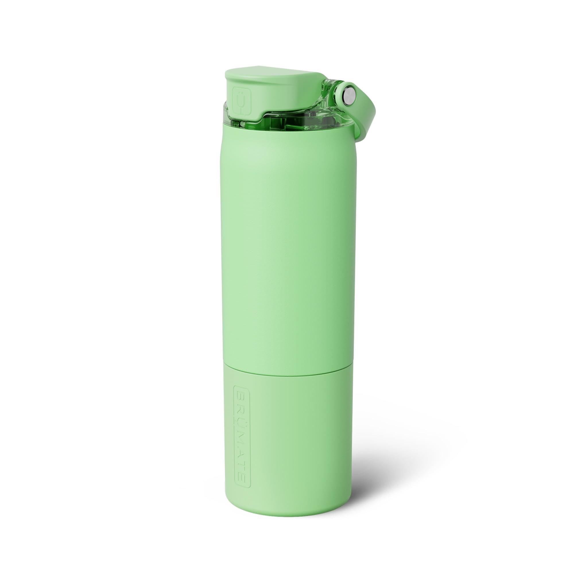 BrüMate Rise 25oz Water Bottle With 100% Leakproof Covered Silicone Straw | Insulated Stainless Steel Water Bottle | Cup-Holder Friendly | Fast Flow | Soft Sip Silicone Spout | BPA-Free (Dune)