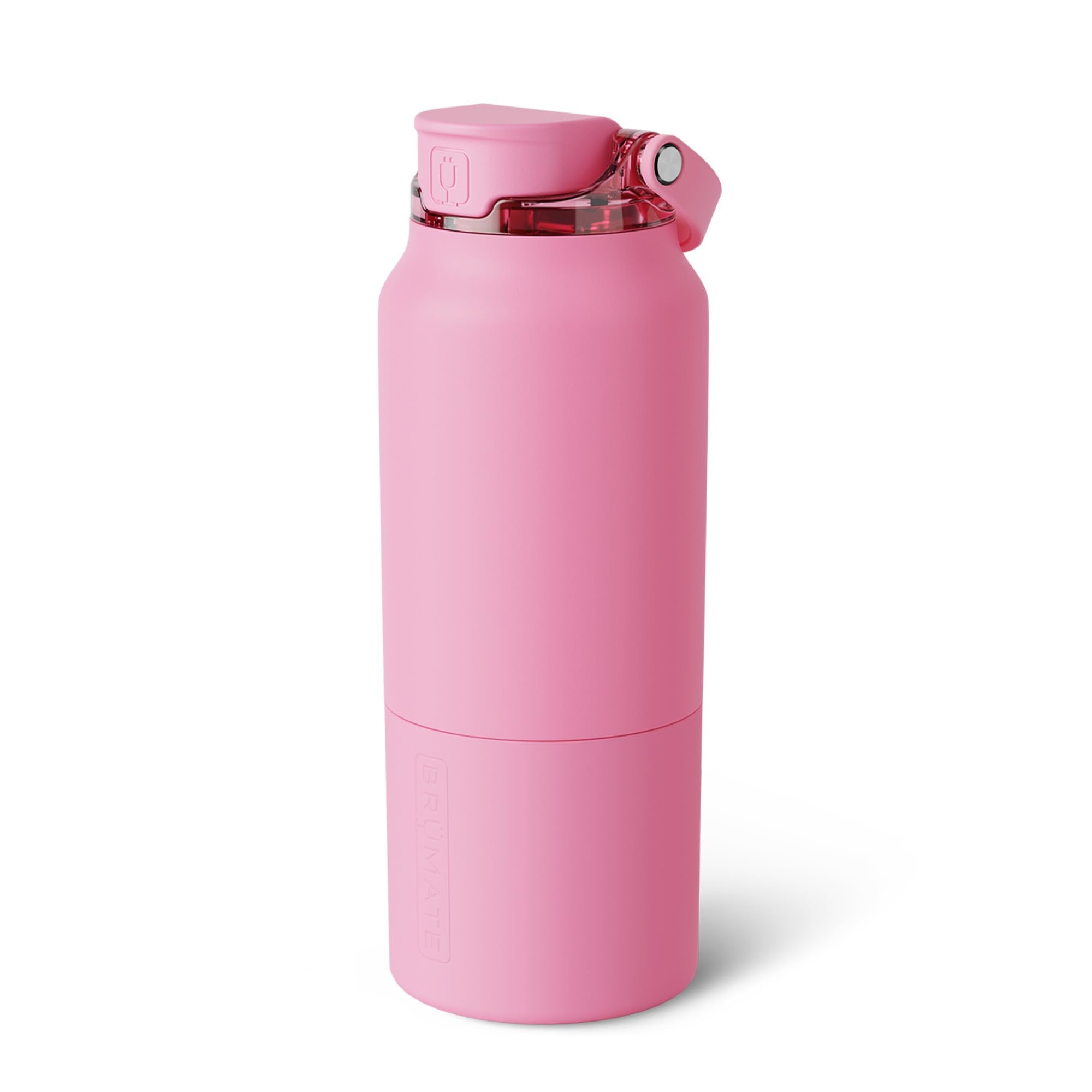 BrüMate Rise 25oz Water Bottle With 100% Leakproof Covered Silicone Straw | Insulated Stainless Steel Water Bottle | Cup-Holder Friendly | Fast Flow | Soft Sip Silicone Spout | BPA-Free (Dune)