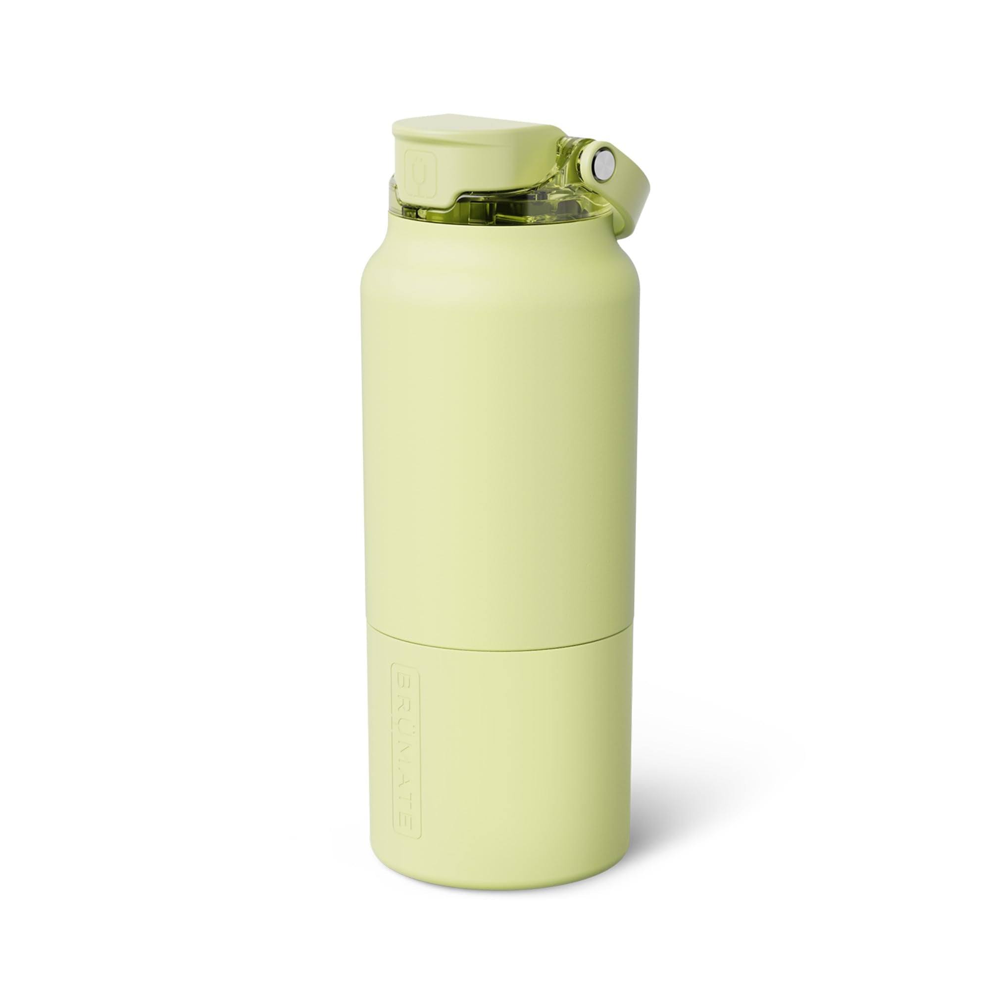 BrüMate Rise 25oz Water Bottle With 100% Leakproof Covered Silicone Straw | Insulated Stainless Steel Water Bottle | Cup-Holder Friendly | Fast Flow | Soft Sip Silicone Spout | BPA-Free (Dune)