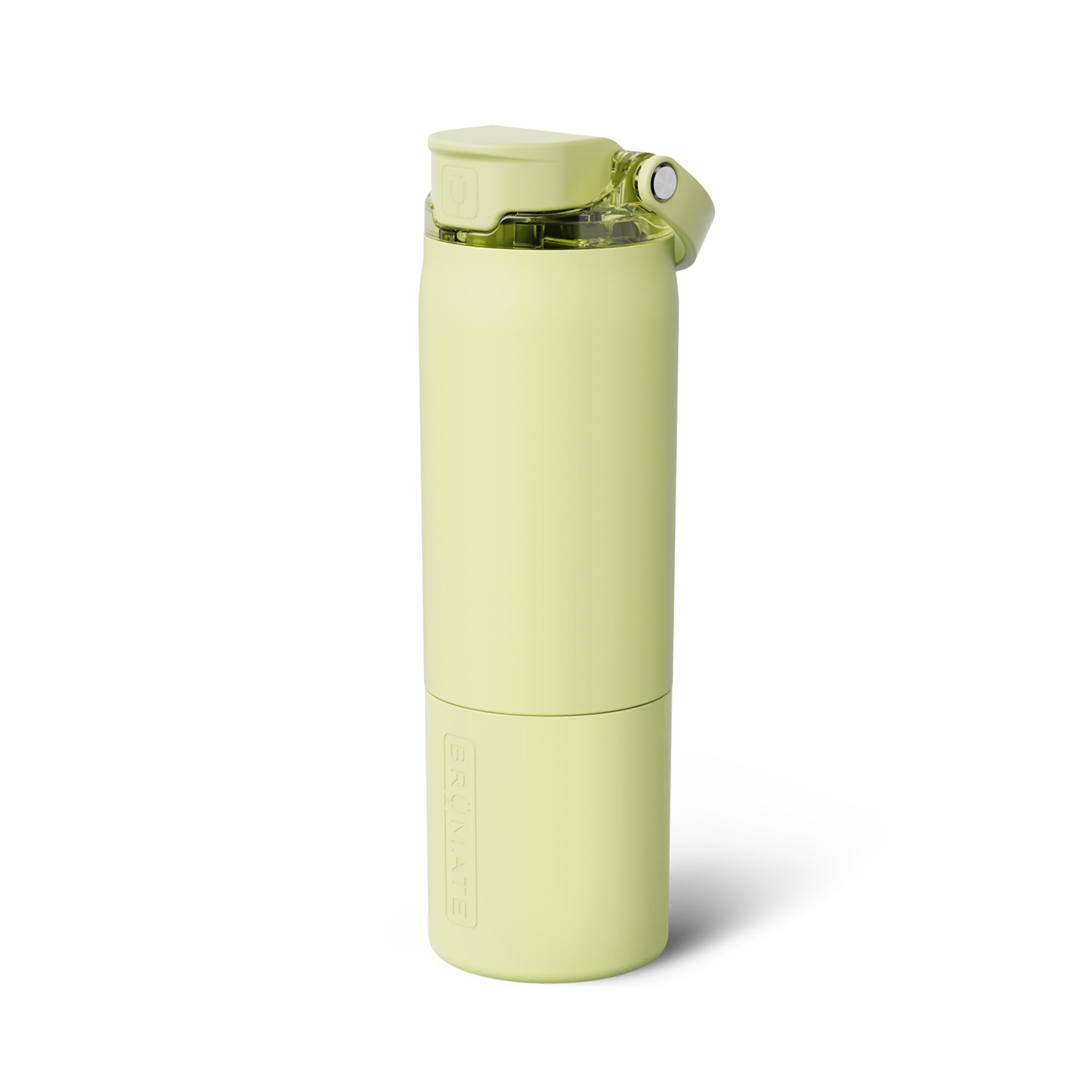 BrüMate Rise 25oz Water Bottle With 100% Leakproof Covered Silicone Straw | Insulated Stainless Steel Water Bottle | Cup-Holder Friendly | Fast Flow | Soft Sip Silicone Spout | BPA-Free (Dark Aura)