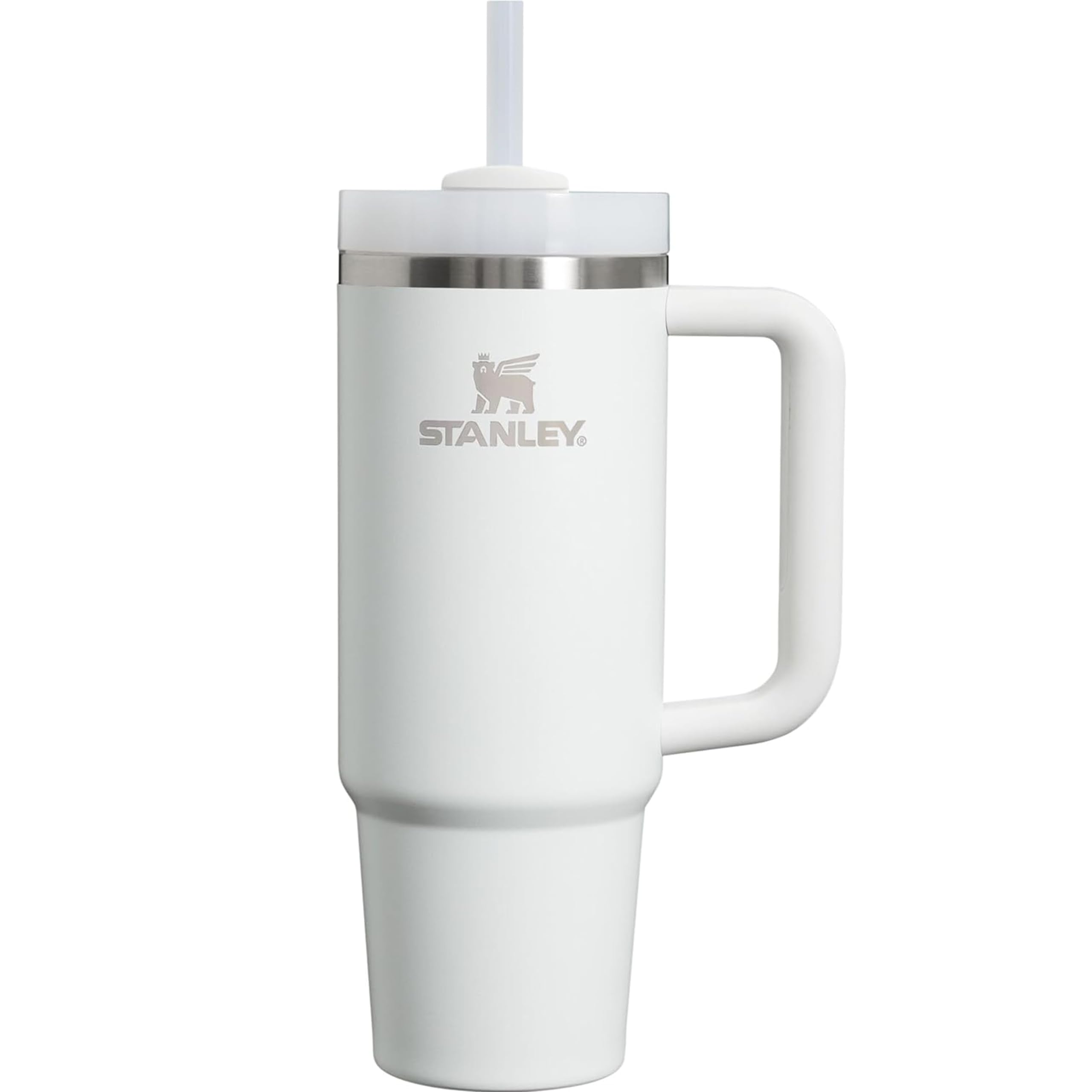 STANLEY Quencher H2.0 Tumbler with Handle and Straw 40 oz | Flowstate 3-Position Lid | Cup Holder Compatible for Travel | Insulated Stainless Steel Cup | BPA-Free | Cream 2.0