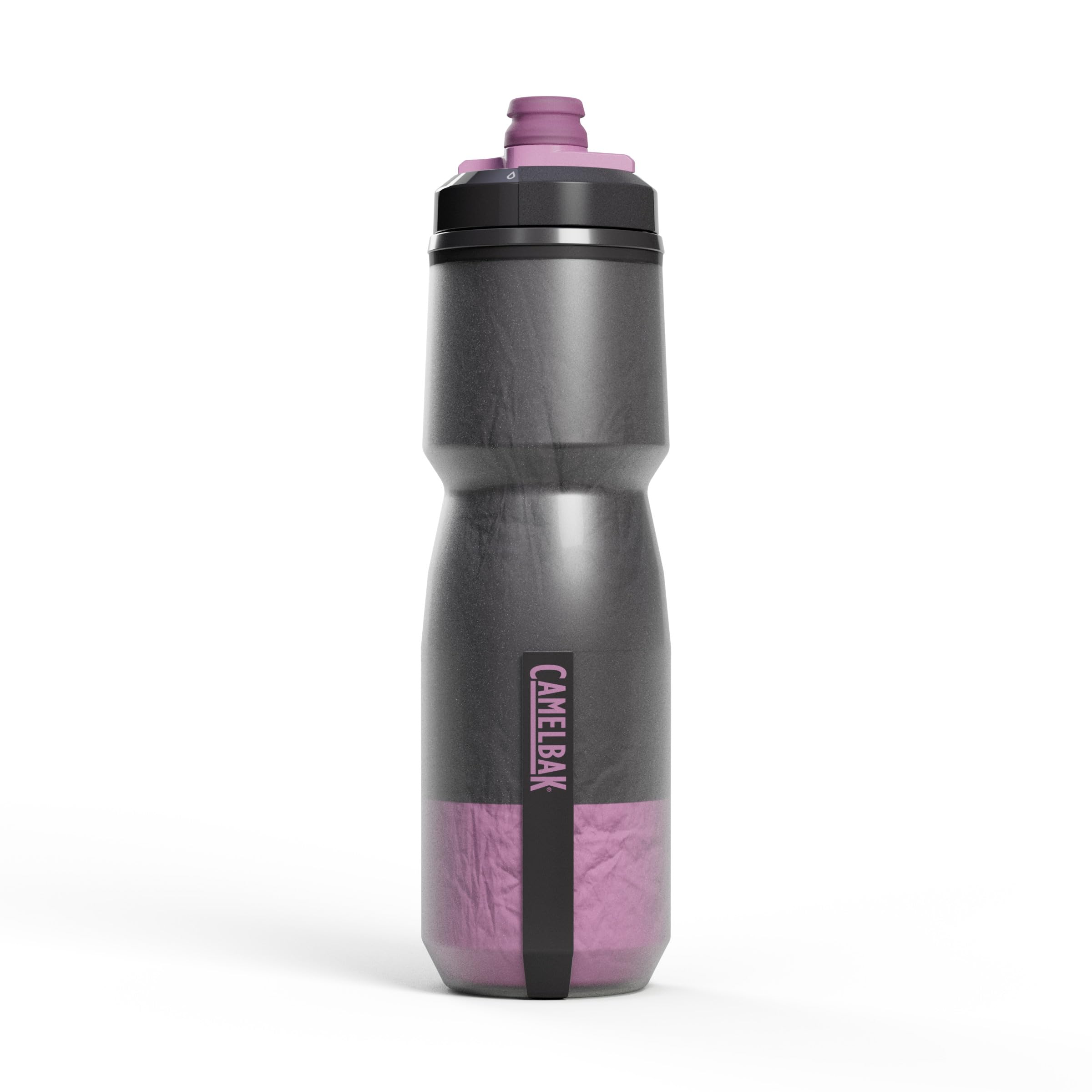 CamelBak Podium Chill Bike Insulated Squeeze Water Bottle Lime/Blue Stripe, 24oz