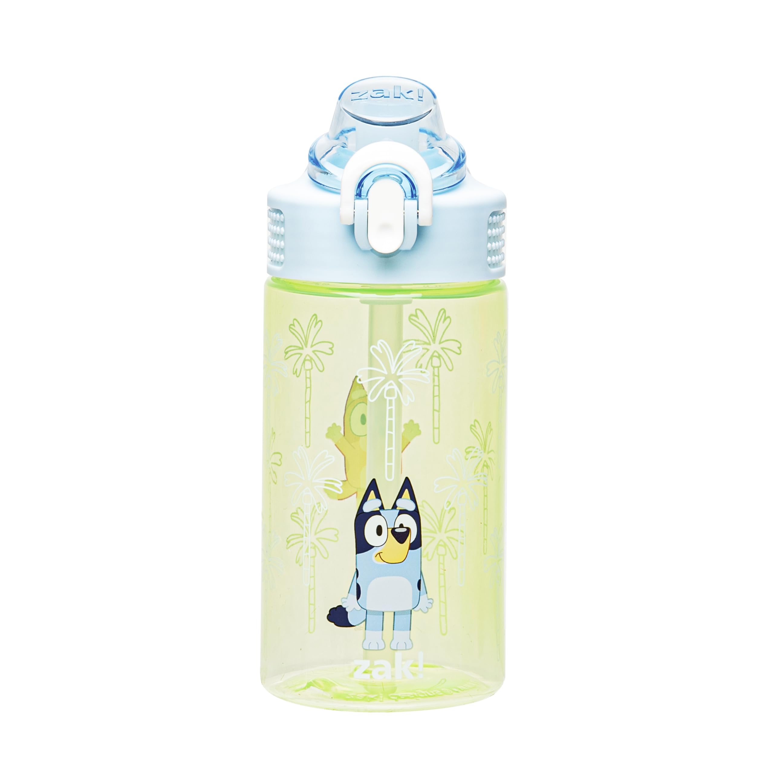 Zak Designs Minecraft Sage Water Bottle For School or Travel, 25oz Durable Plastic Water Bottle With Straw, Handle, and Leak-Proof, Pop-Up Spout Cover (Creeper)