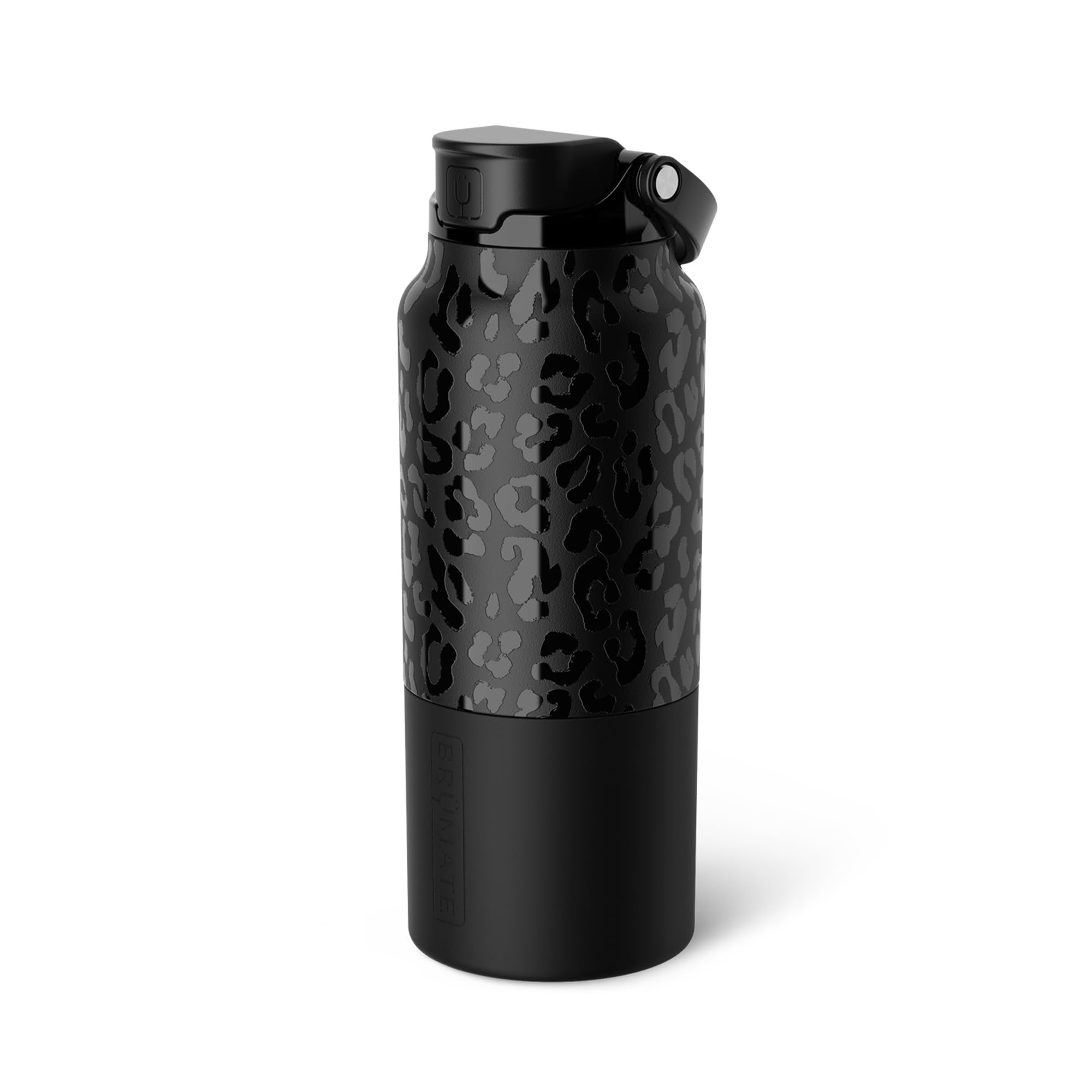 BrüMate Rise 35oz Water Bottle With 100% Leakproof Covered Silicone Straw | Insulated Stainless Steel Water Bottle | Fast Flow | Soft Sip Silicone Spout | Removable Straw | BPA-Free (Nightfall Blue)