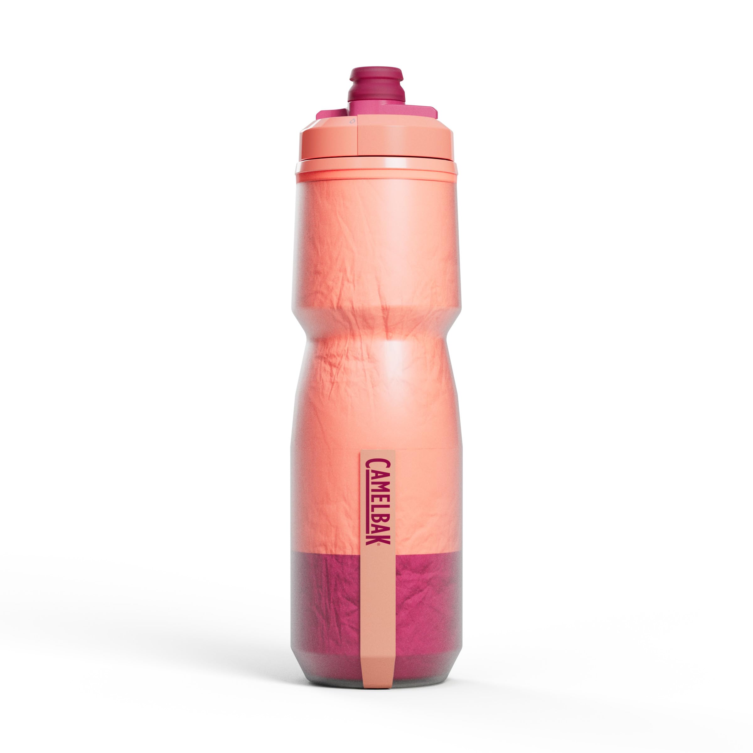 CamelBak Podium Chill Bike Insulated Squeeze Water Bottle Lime/Blue Stripe, 24oz