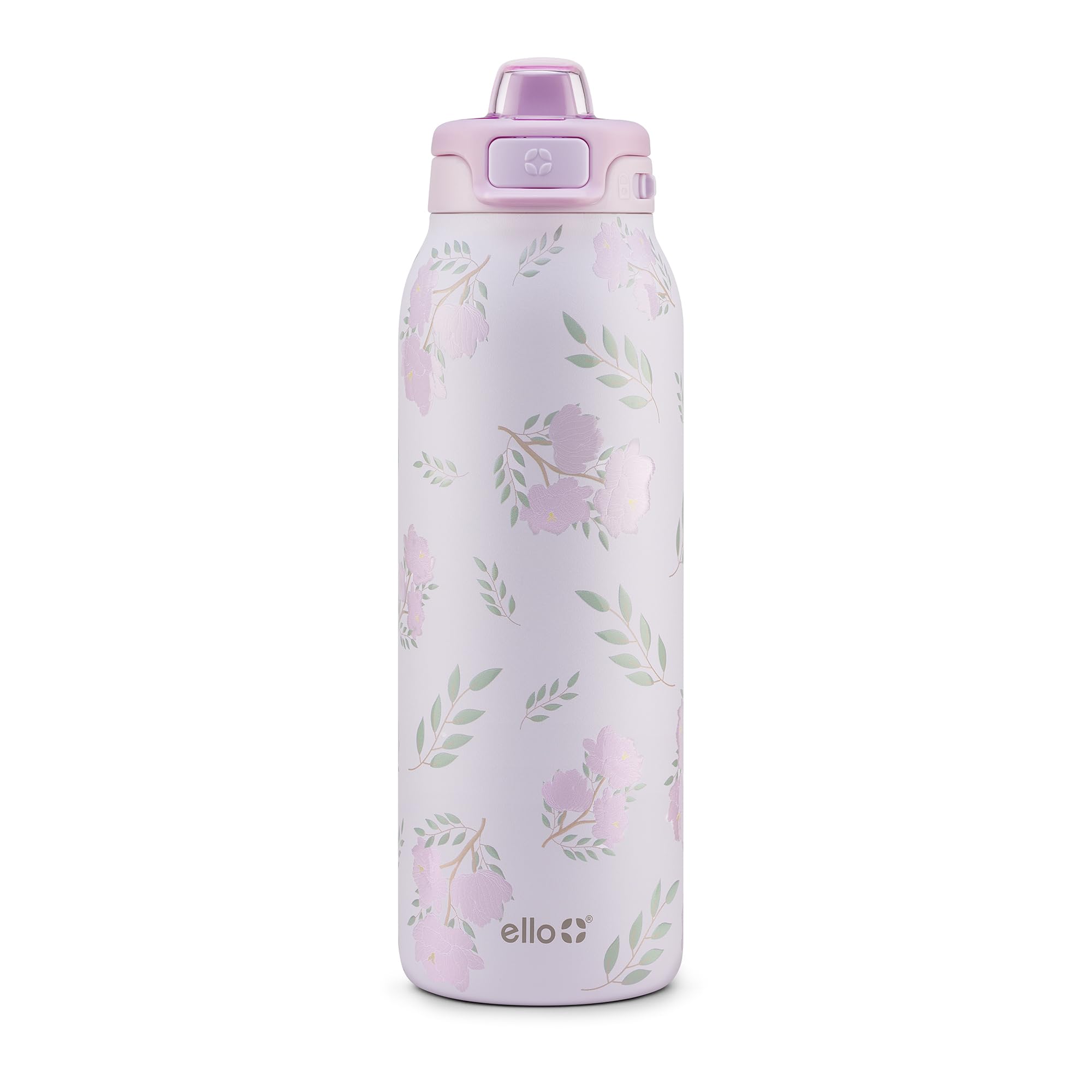 Ello Pop & Fill Insulated Stainless Steel Water Bottle with Quick Fill Lid, Leakproof Locking, Sip or Chug Spout, BPA-Free, Double Wall Vacuum Insulated for Sports, Travel & School- 22oz / 32oz / 40oz