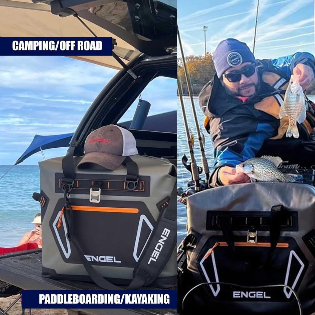 Engel HD30 High-Performance Soft Sided Tote Cooler - Durable, Leak-Proof, Portable Ice Chest for Camping, Fishing, Tailgating & Outdoor Activities - Long-Lasting Cold Retention