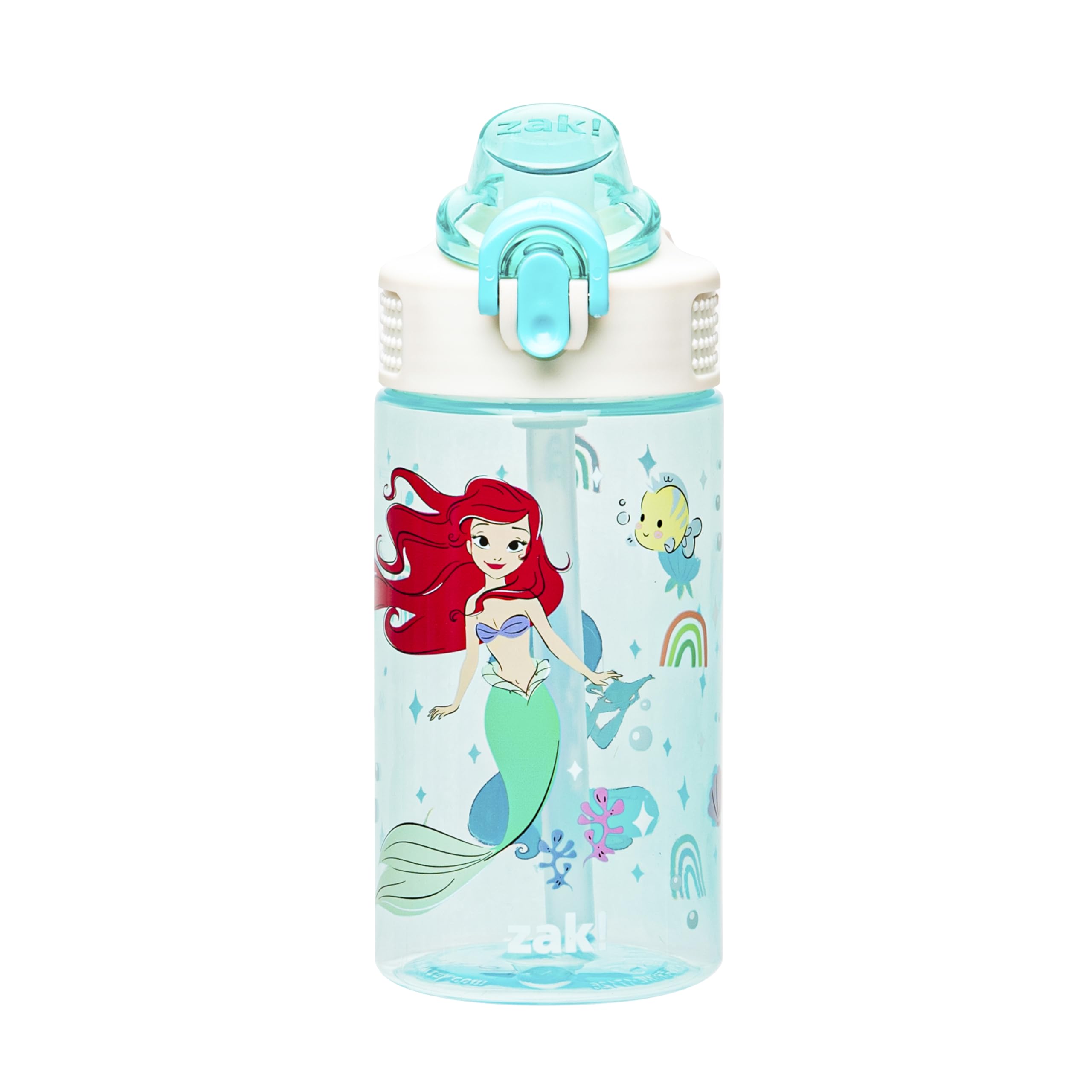 Zak Designs Minecraft Sage Water Bottle For School or Travel, 25oz Durable Plastic Water Bottle With Straw, Handle, and Leak-Proof, Pop-Up Spout Cover (Creeper)